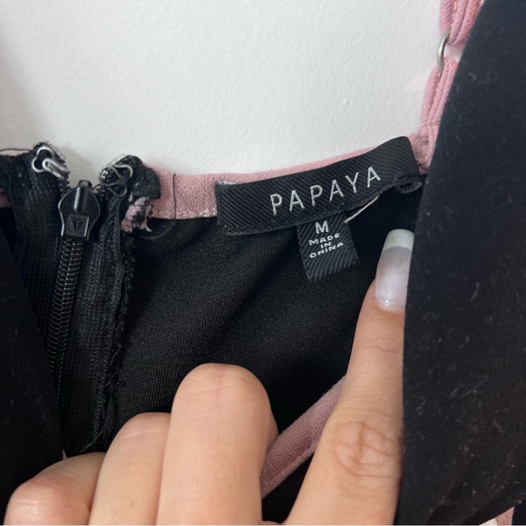 Papaya black body-con tight dress - Picture 4 of 6